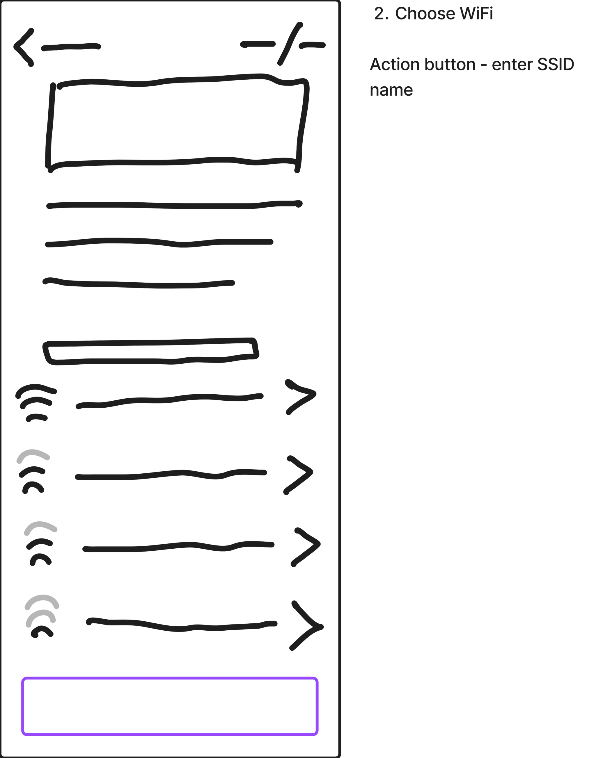 Sketch — WiFi step with edge cases
